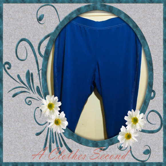 Avenue Stretch Capris, blue, 22/24 Petite - Picture 1 of 7